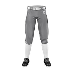 Custom Dark Grey Stretch Practice Knickers Baseball Pants