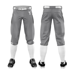 Custom Dark Grey Stretch Practice Knickers Baseball Pants