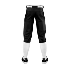 Custom Black White Side-Stripe Stretch Practice Knickers Baseball Pants