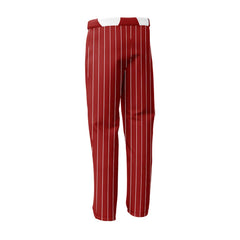 Custom Red White Pinestripe Stretch Practice Loose-fit Baseball Pants