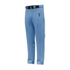 Custom Blue Black Pinestripe Stretch Practice Loose-fit Baseball Pants