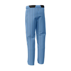 Custom Blue Black Pinestripe Stretch Practice Loose-fit Baseball Pants