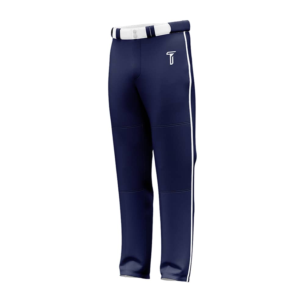 Custom Black White Side-Stripe Stretch Practice Loose-fit Baseball Pants