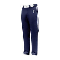 Custom Black White Side-Stripe Stretch Practice Loose-fit Baseball Pants