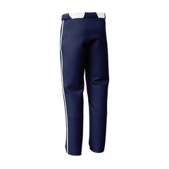 Custom Black White Side-Stripe Stretch Practice Loose-fit Baseball Pants