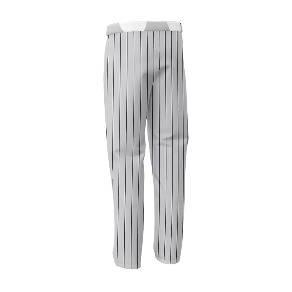 Custom Grey Black Pinestripe Stretch Practice Loose-fit Baseball Pants
