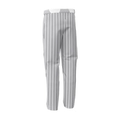 Custom Grey Black Pinestripe Stretch Practice Loose-fit Baseball Pants
