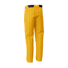 Custom Yellow Black Pinestripe Stretch Practice Loose-fit Baseball Pants