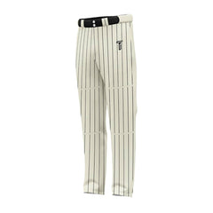 Custom Cream Black Pinestripe Stretch Practice Loose-fit Baseball Pants