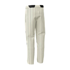 Custom Cream Black Pinestripe Stretch Practice Loose-fit Baseball Pants