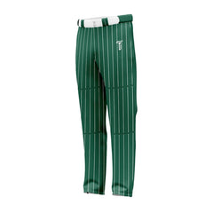 Custom Green White Pinestripe Stretch Practice Loose-fit Baseball Pants