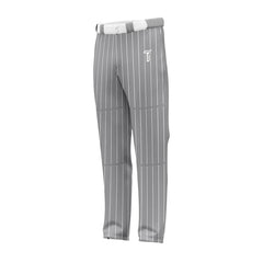 Custom Dark Grey White Pinestripe Stretch Practice Loose-fit Baseball Pants