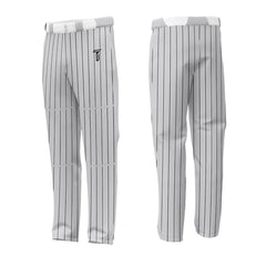 Custom Grey Black Pinestripe Stretch Practice Loose-fit Baseball Pants
