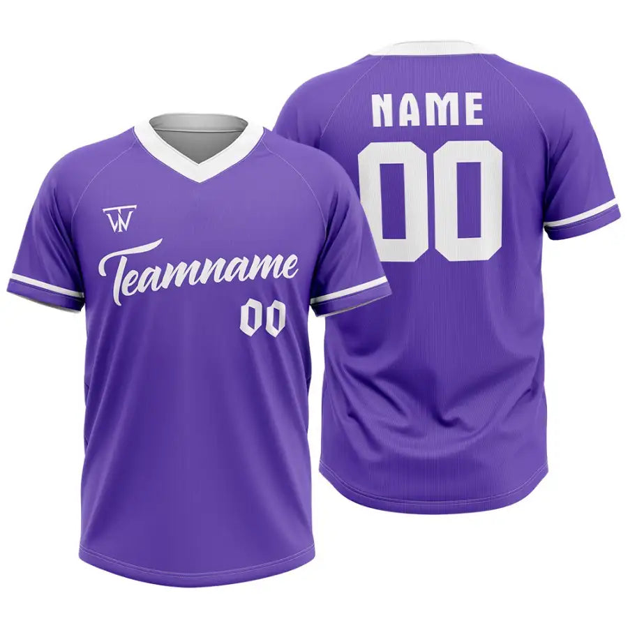 Custom Purlpe-White Throwback Baseball Jersey