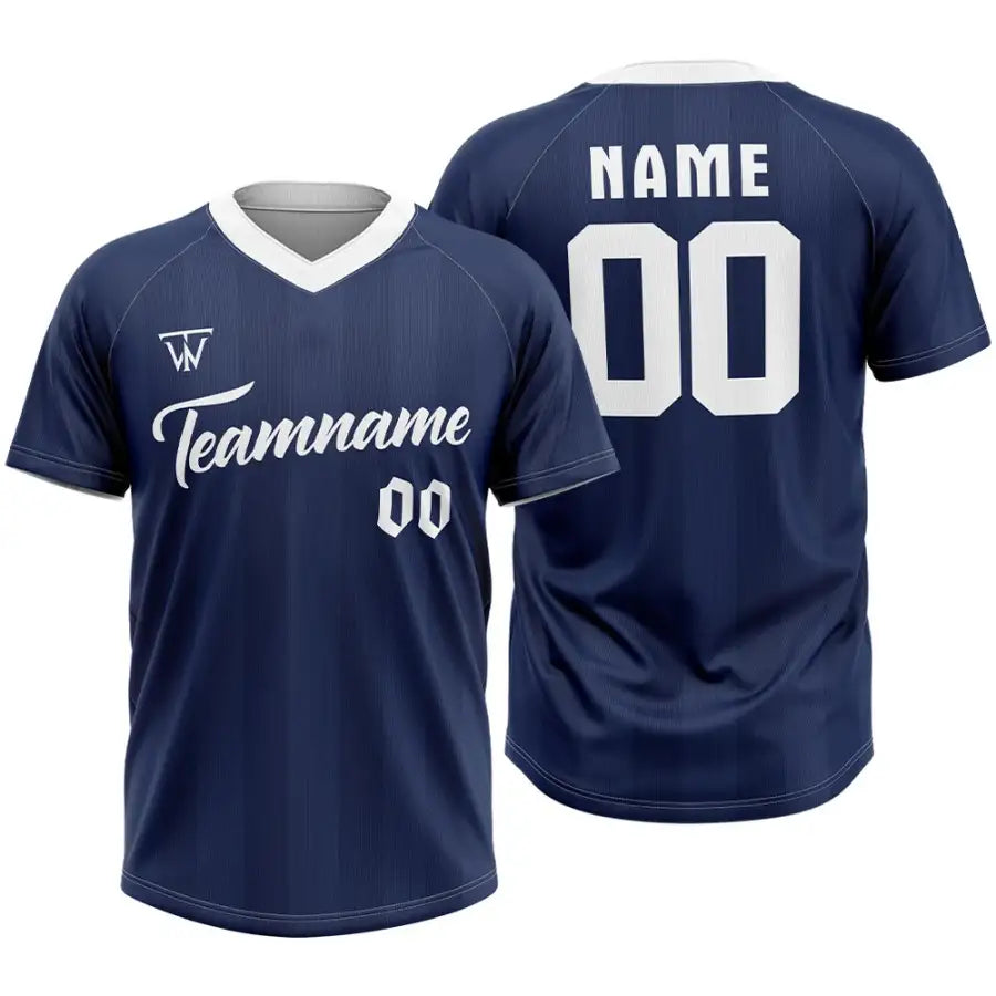 Custom Grey Blue Stripe Throwback Baseball Jersey