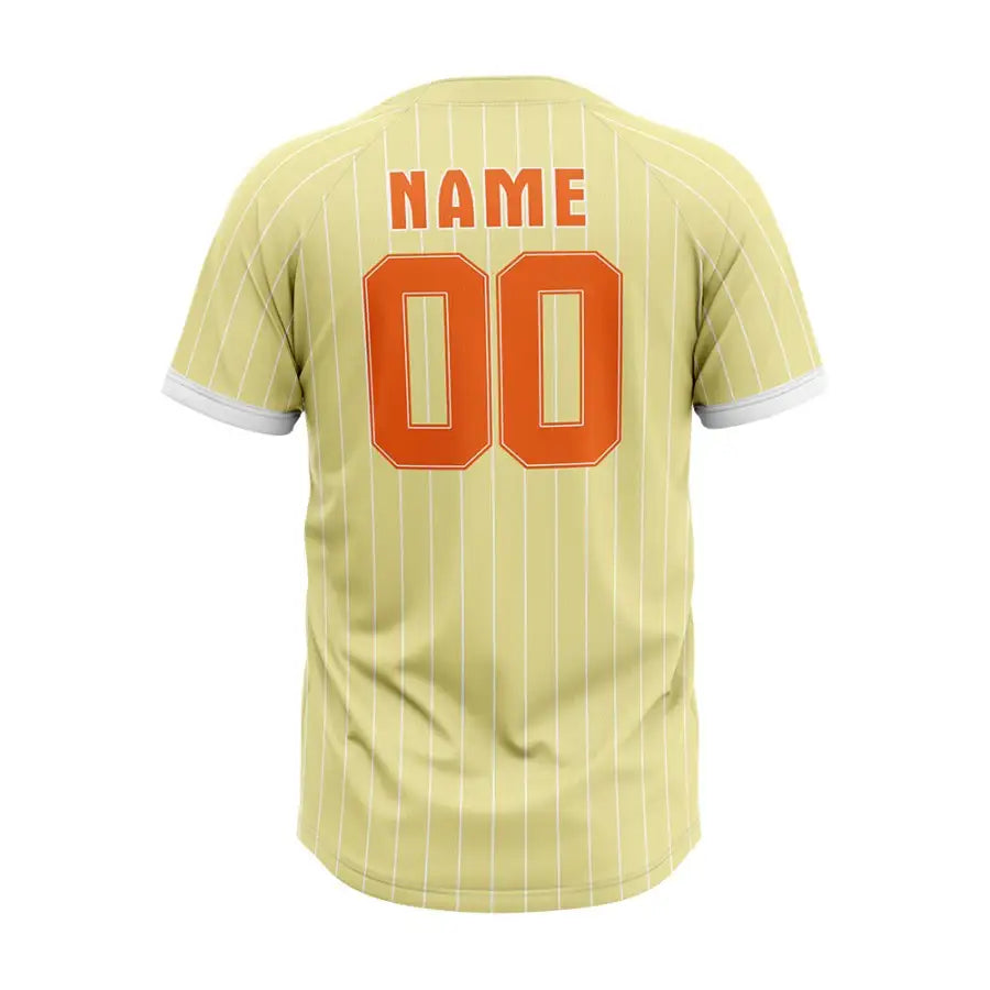 Custom Cream-White Pinstripe Throwback Baseball Jersey