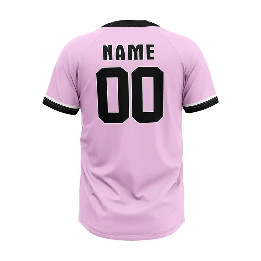Custom Black-Pink Throwback Baseball Jersey