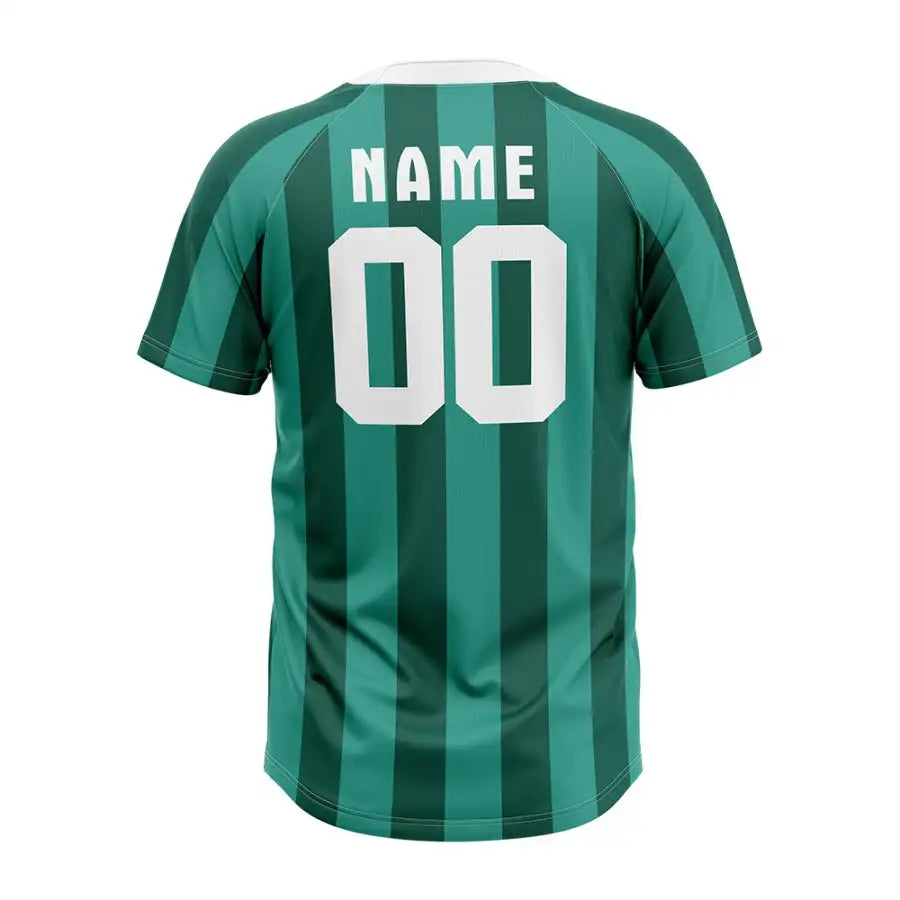Custom Green Stripe Throwback Baseball Jersey
