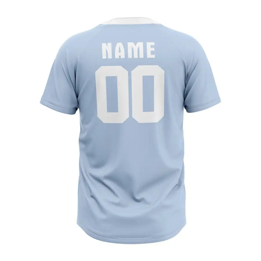 Custom White-Blue Throwback Baseball Jersey
