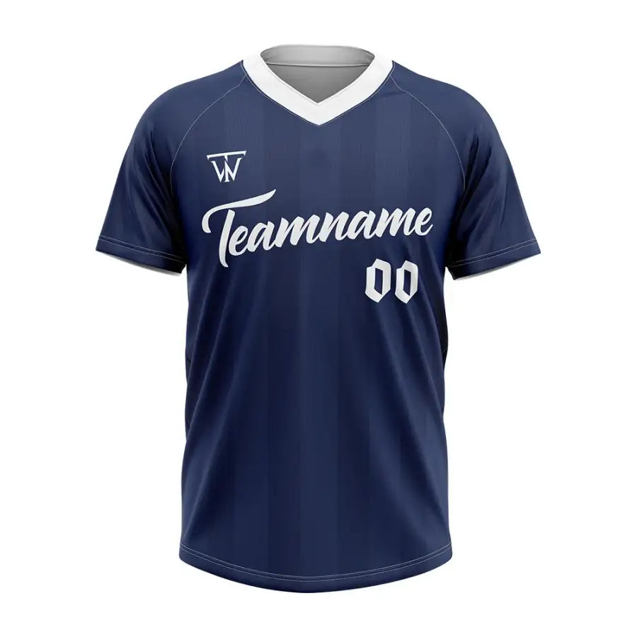 Custom Grey Blue Stripe Throwback Baseball Jersey
