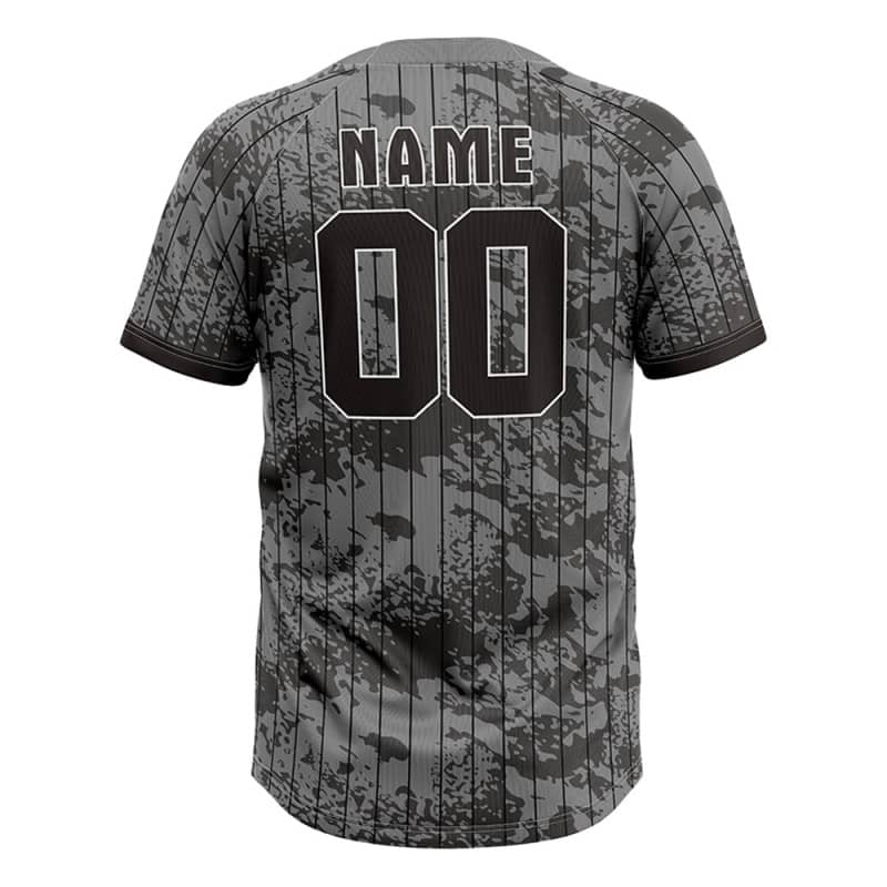 Custom Camo Pinstripes Authentic V Neck Throwback Baseball Jersey