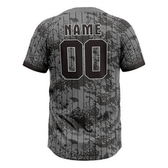 Custom Camo Pinstripes Authentic V Neck Throwback Baseball Jersey