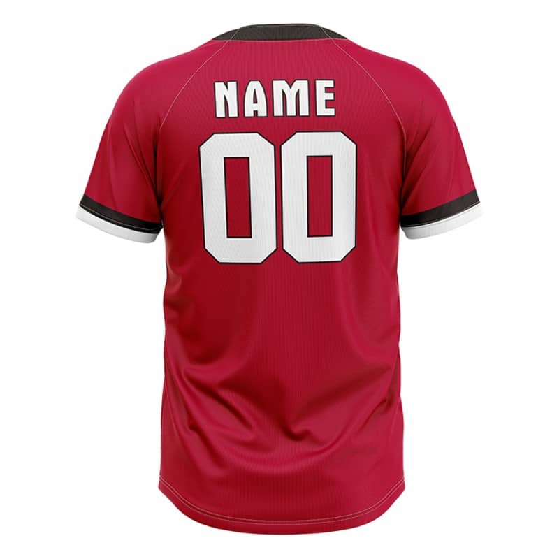Custom Maroon White-Black Authentic V Neck Throwback Baseball Jersey