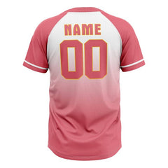 Custom Red Gradient Authentic V Neck Throwback Baseball Jersey