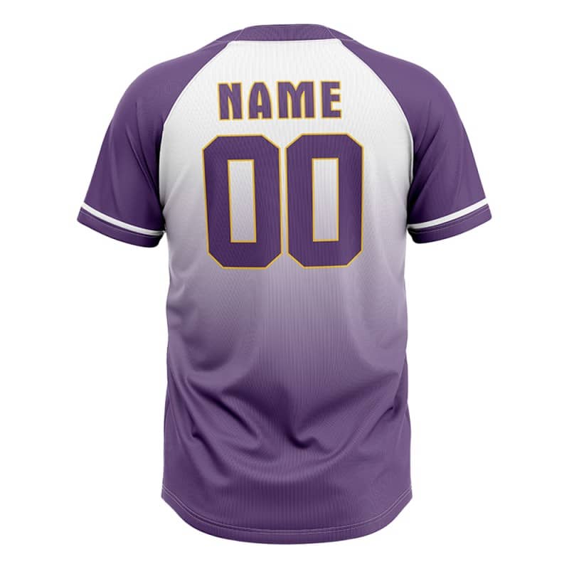 Custom Purple Gradient Authentic V Neck Throwback Baseball Jersey