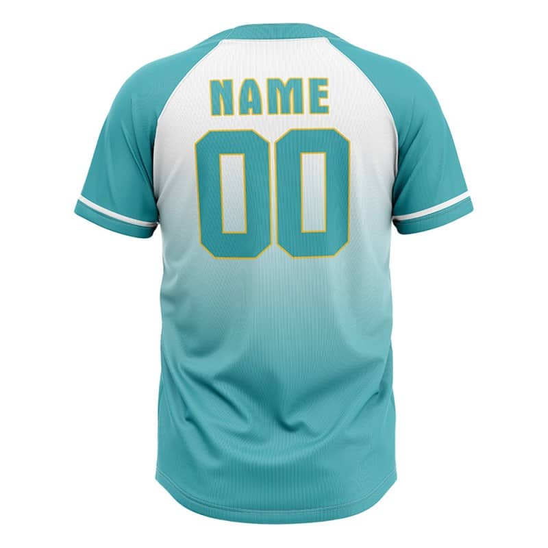 Custom Green Gradient Authentic V Neck Throwback Baseball Jersey