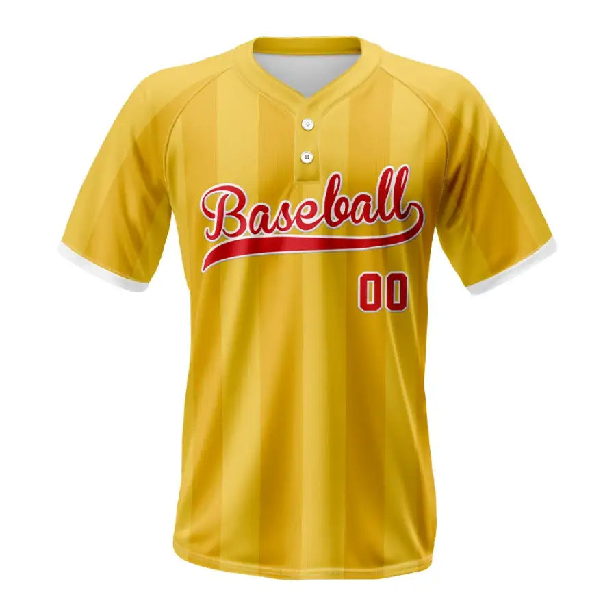 Custom Corn Stripe Two-Button Baseball Jersey