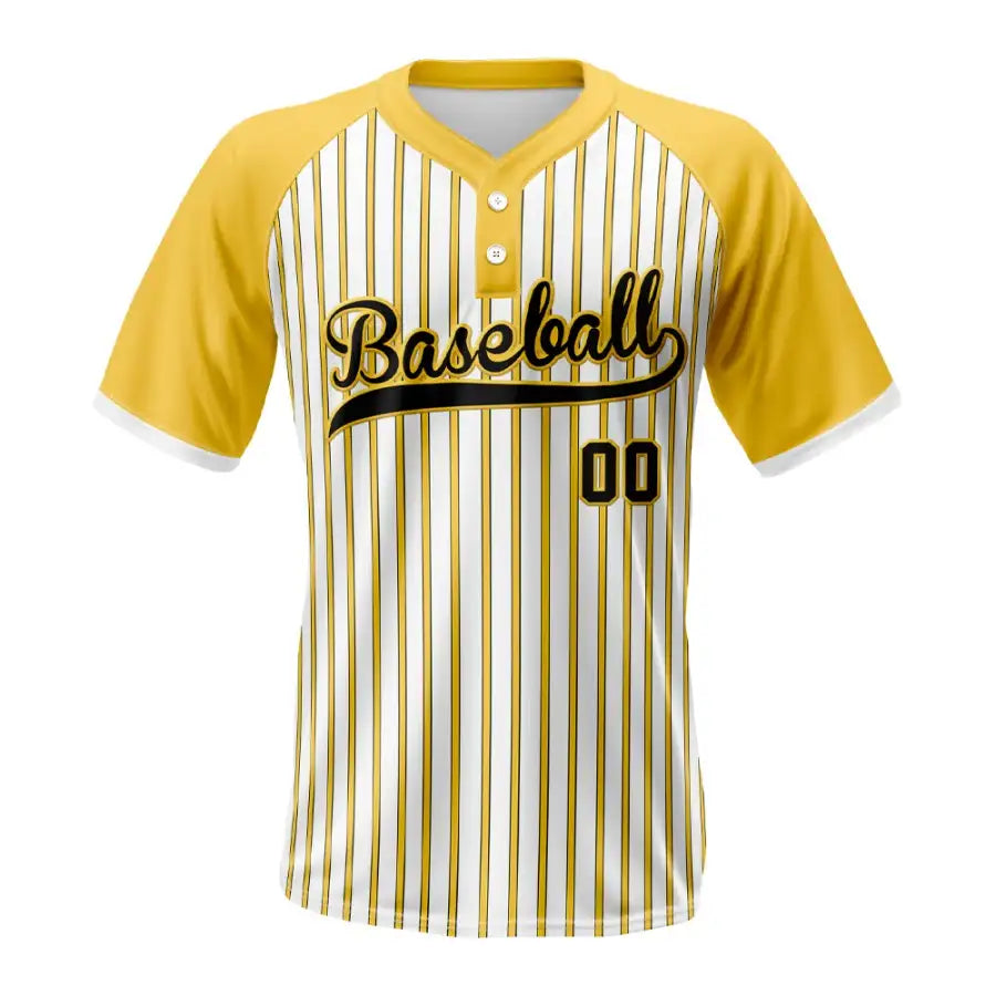Custom Corn Pinstripe Two-Button Baseball Jersey