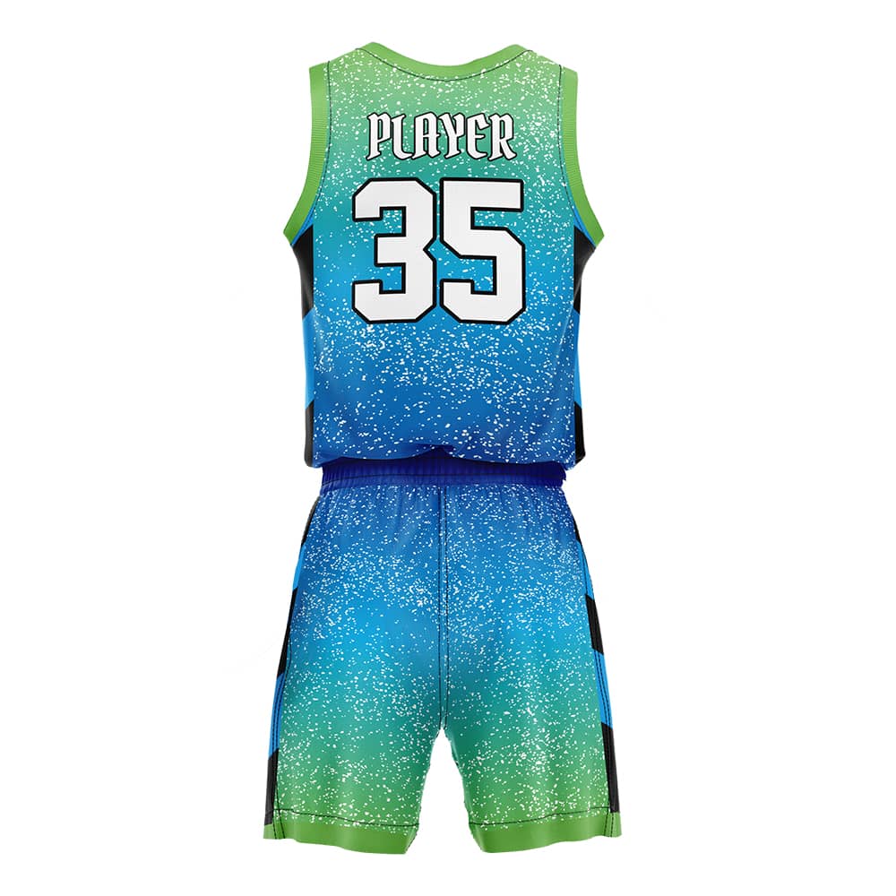 Galaxy Dust Adult Youth Basketball Jersey Set 3D back