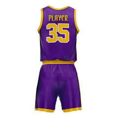 Royal Classic Adult Youth Basketball Jersey Set 3D back
