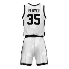 Monochrome Adult Youth Basketball Jersey Set 3D back