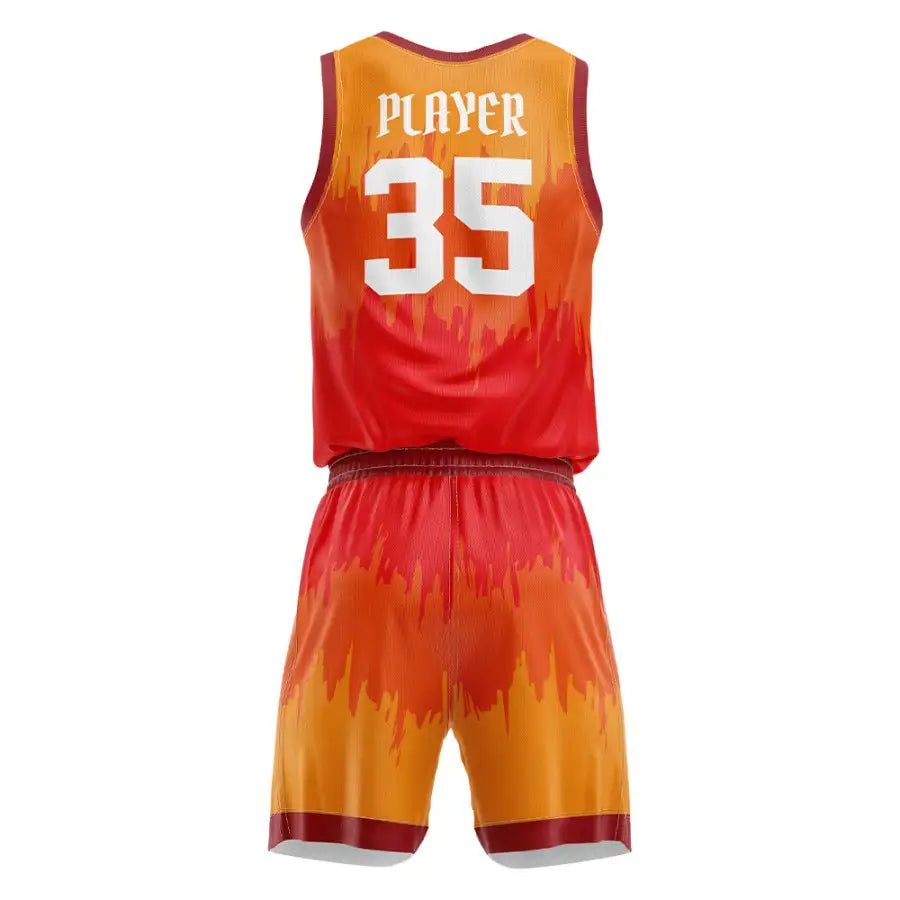 Custom Fire Basketball Jersey Uniform