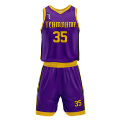 Royal Classic Adult Youth Basketball Jersey Set 3D front