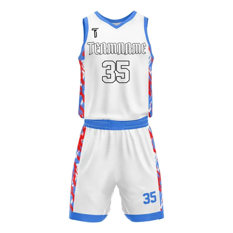 Custom Brush Stripe Basketball Jersey Uniform