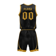 Trailblazer Custom Black-Gold Adult Youth Basketball Jersey