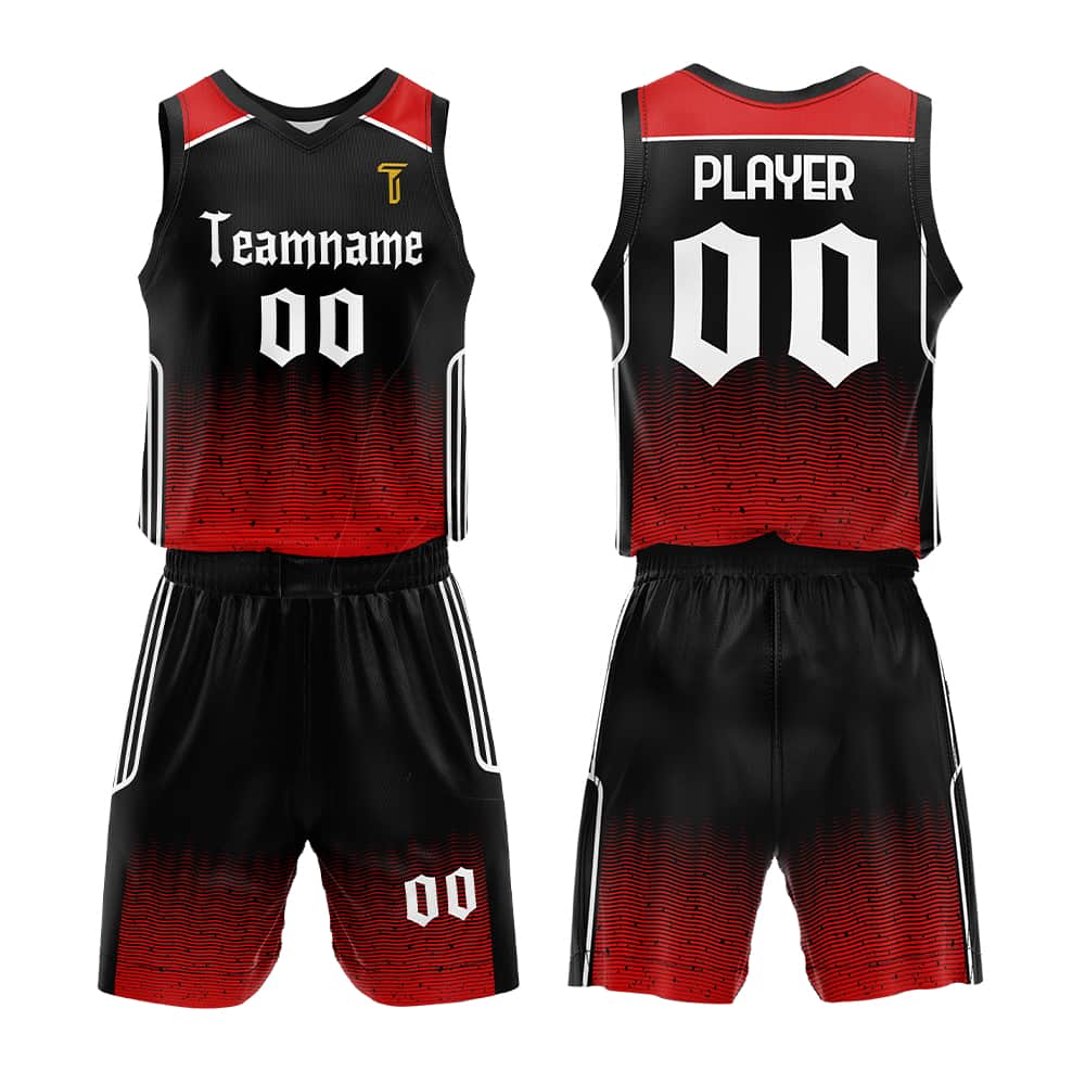 Custom Crimson Adult Youth Basketball Jersey Set