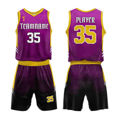Custom Violet Mariner Adult Youth Basketball Jersey Set