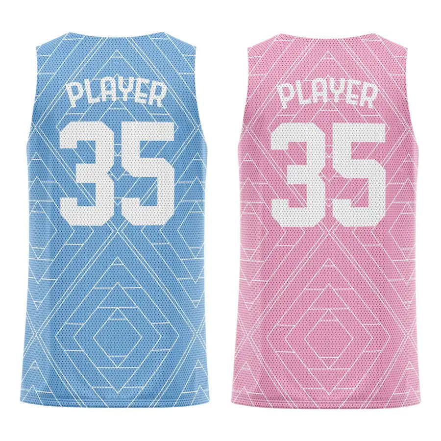 Diamond Grid Custom Reversible Basketball Jersey