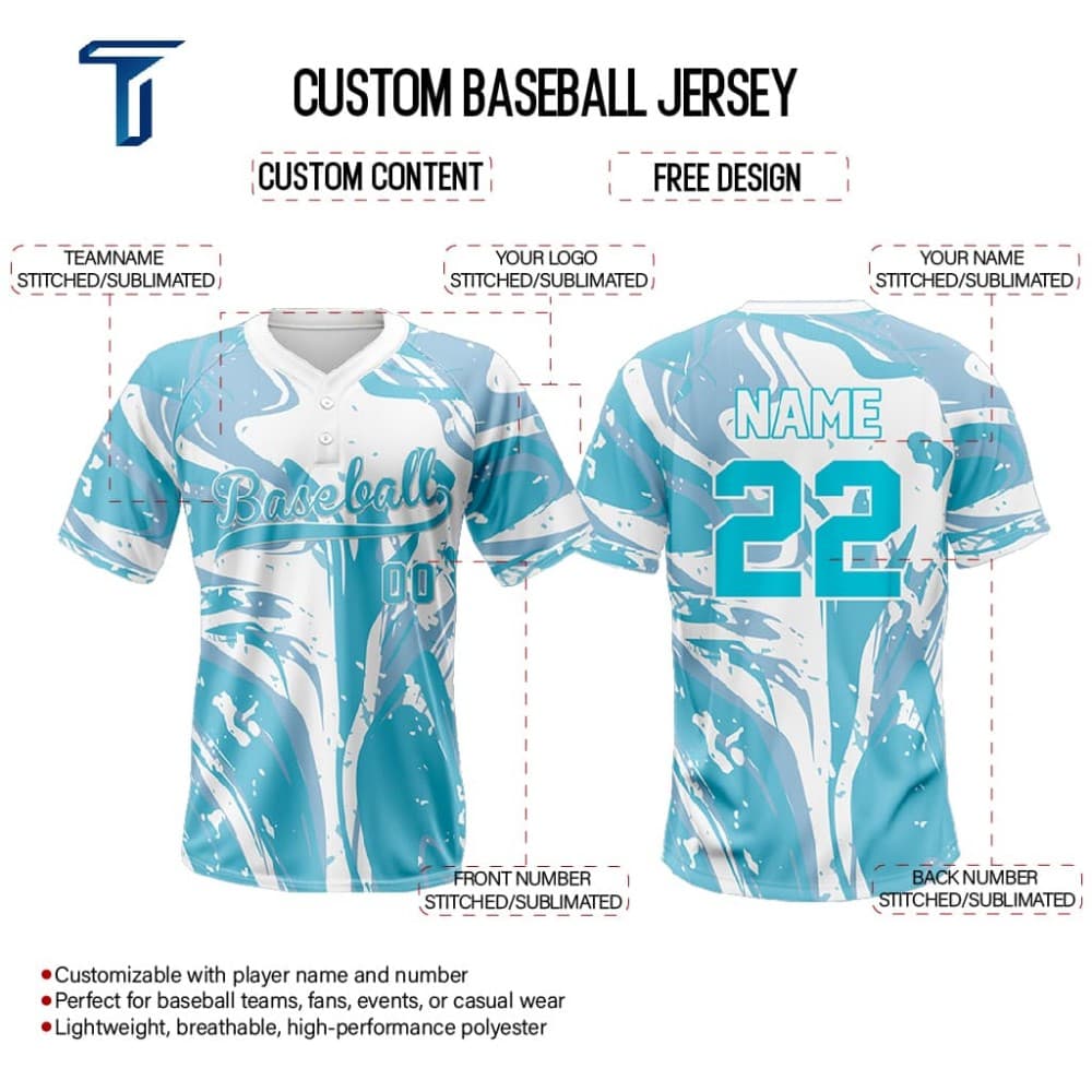 Breaker Custom Two-Button Baseball Jersey