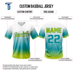 Kelly-Pine Green Custom Two-Button Baseball Jersey