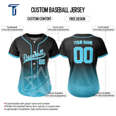 Big Star Custom Full Button Baseball Jersey for Women