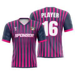 Custom Plum Red Stripe Club Match Rugby Jersey