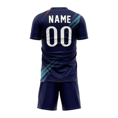 Custom Blue Aurora Team Soccer Jersey Uniform Set