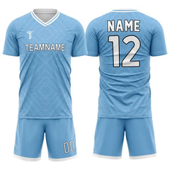 Custom Blue Diamond Team Soccer Jersey Uniform Set
