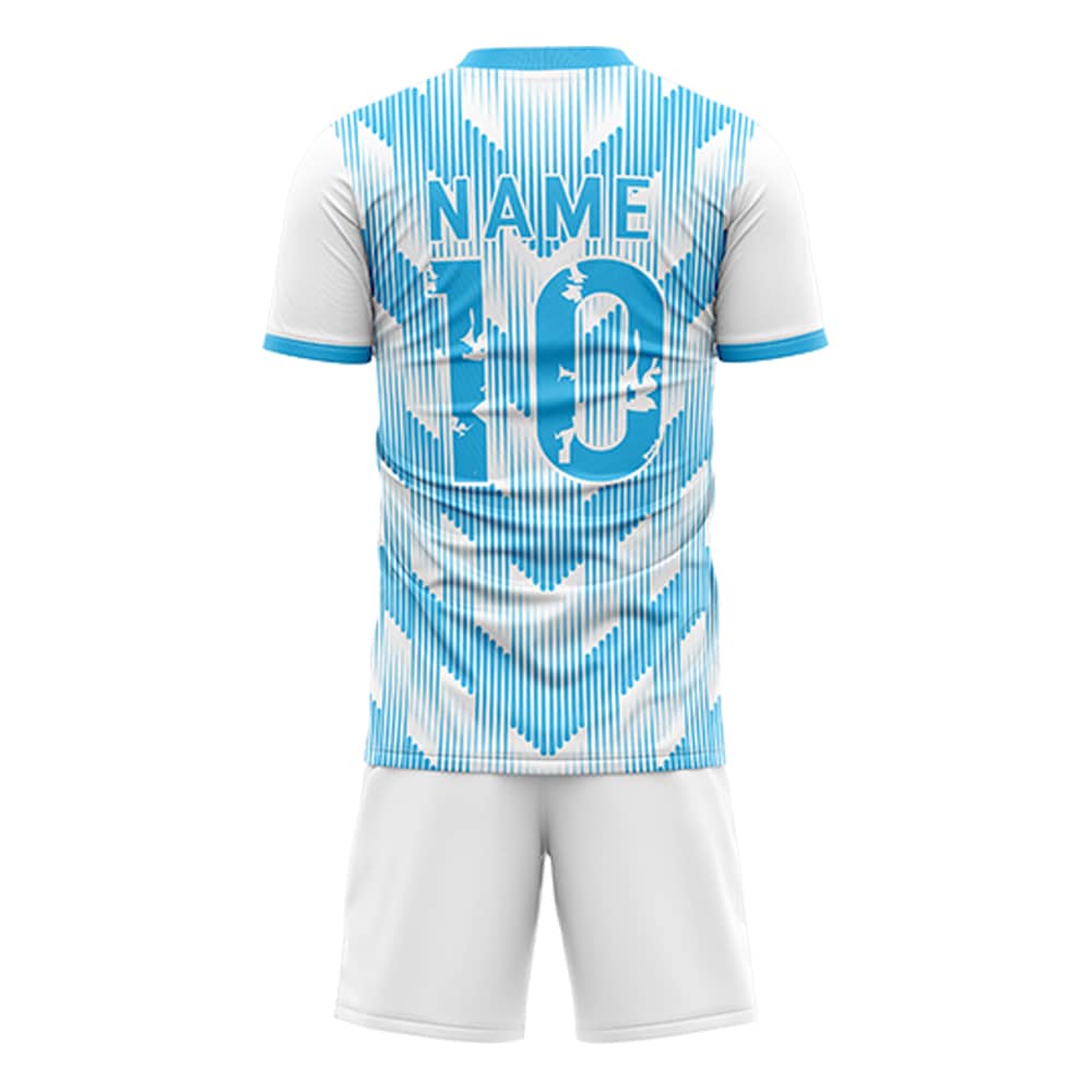 Dynamic Stripes Custom Team Adult Youth Blue Soccer Jersey