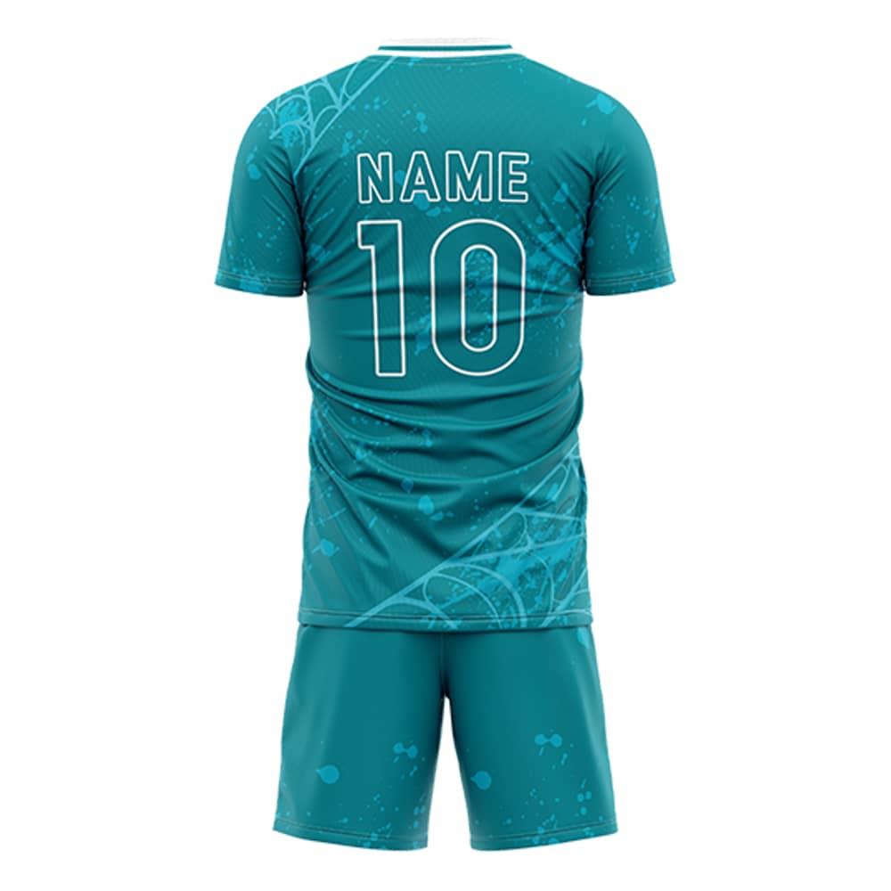 Spider Webs Custom Team Adult Youth Blue Soccer Jersey Set